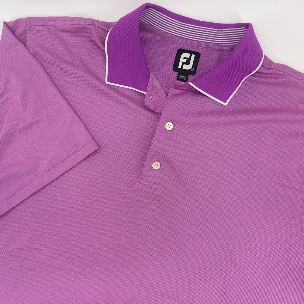 FootJoy Golf Polo Shirt Performance Athletic Moisture Wicking Purple L‎